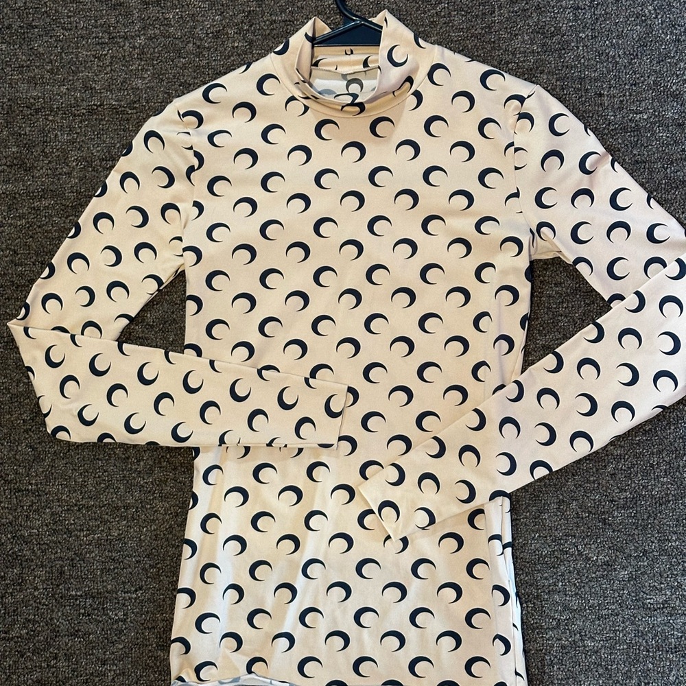 Marine Serre Moon Turtleneck Top